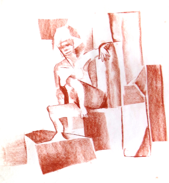 Person on boxes